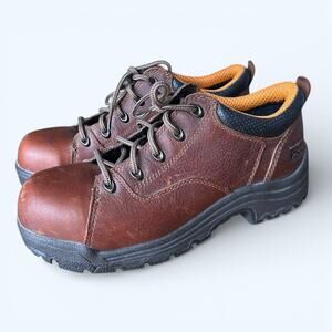 Timberland PRO TiTAN Oxford Alloy Toe Work Shoes Leather Women's 8 *NO INSOLES*